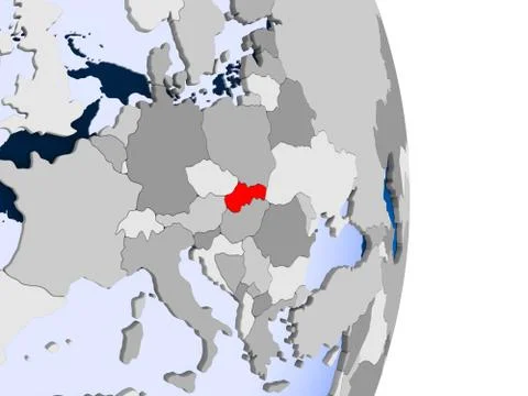 Switzerland on globe Stock Illustration