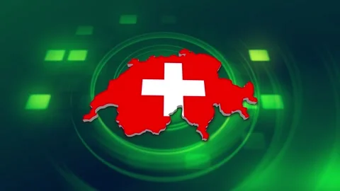 Switzerland Map and Flag Background 스톡 동영상 344030169
