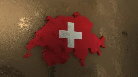 Switzerland Map Stock Footage 277927331