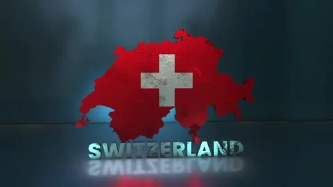 Switzerland Map Stock Footage 283070938