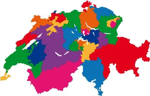 Switzerland map Stock Illustration