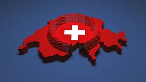 Switzerland Map - Ripple Effect Stock Footage 330535069