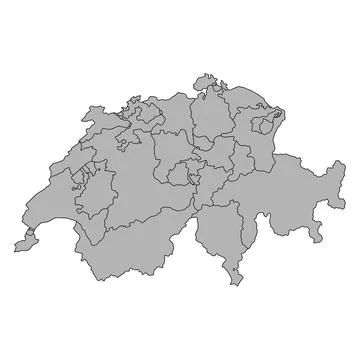 Switzerland map shape, travel web flat concept icon symbol vector illustratio Stock Illustration