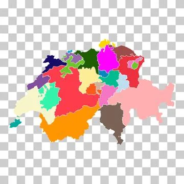 Switzerland map shape, travel web flat concept icon symbol vector illustratio Stock Illustration
