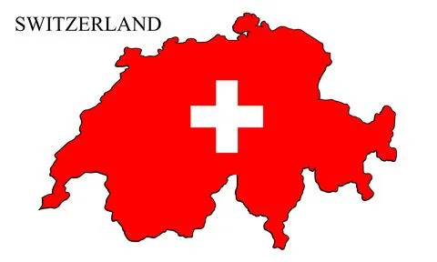 Switzerland map vector illustration. Global economy. Stock Illustration