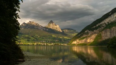 Switzerland Nature | Swiss Mountains | Mythen | Swiss Lakes Stock Photos