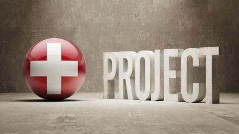 Switzerland. Project Concept. Illustrazione stock