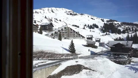 Switzerland Ski Slope Video stock 225510425