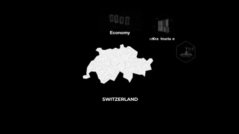 Switzerland technology map with animated charts Stock Footage 340983133