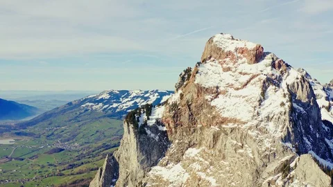 Switzerland. The top of Miten. Stock Footage 124945441