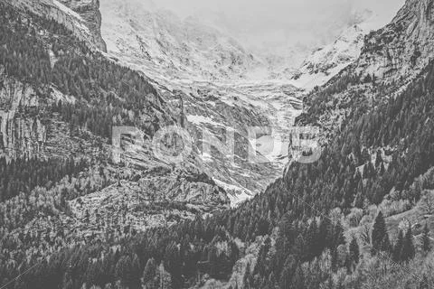 Switzerland, View Of Grindelwald Alps