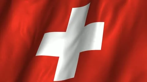 Switzerland Waving Flag Stock Footage 12363533