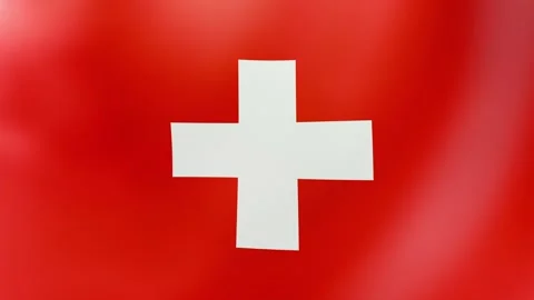 Switzerland Waving Flag Stock Footage 297304544