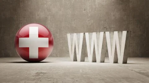 Switzerland. WWW Concept. Stock Illustration
