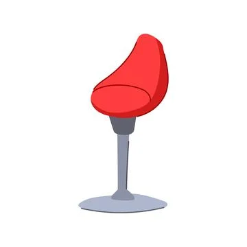 Swivel bar stool cartoon vector illustration Stock Illustration