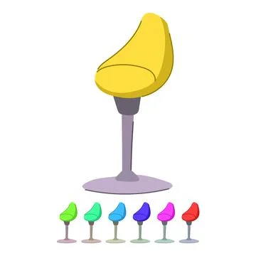 Swivel bar stool vector cartoon graphic Stock Illustration