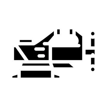 Swivel base bench vice glyph icon vector illustration Stock Illustration