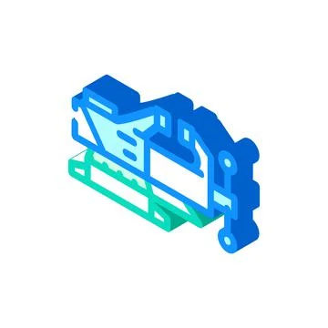 Swivel base bench vice isometric icon vector illustration Stock Illustration