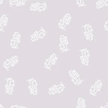 Swivel base bench vice line seamless pattern Illustrazione stock