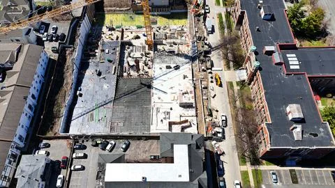 Swivels - Construction - Syracuse, NY Stockfoto's