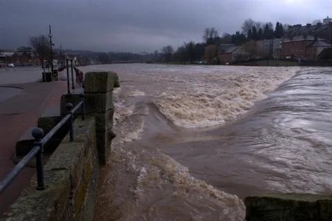 Swollen River Nith Stock Photos