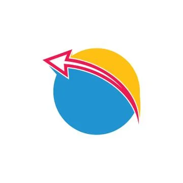 Swoosh arrow global logo vector Stock Illustration