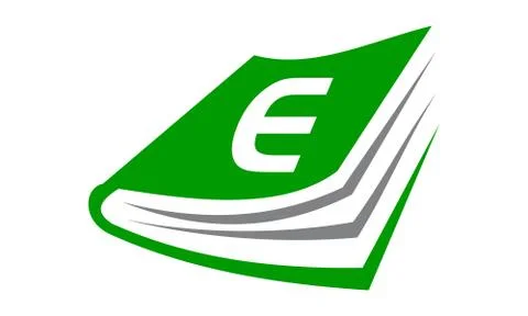 Swoosh Center Letter E Stock-Illustration