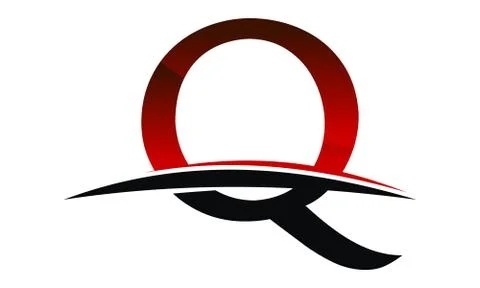 Swoosh Initial Q Illustrazione stock