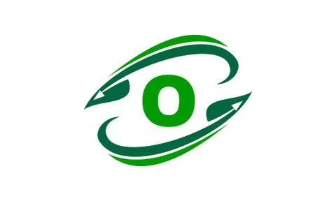 Swoosh Leaf Initial O Stock-Illustration