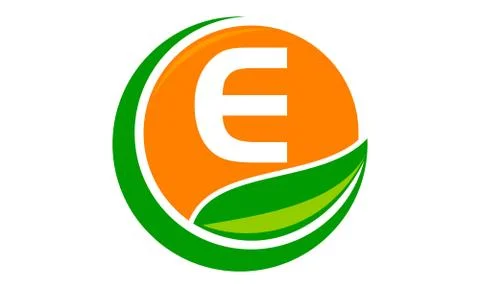 Swoosh Leaf Letter E Stock-Illustration