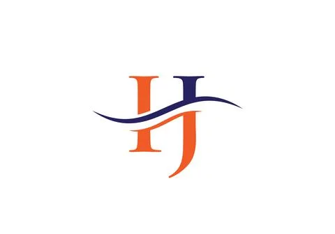 Swoosh Letter IJ Logo Design for business and company identity. Water Wave IJ Illustrazione stock