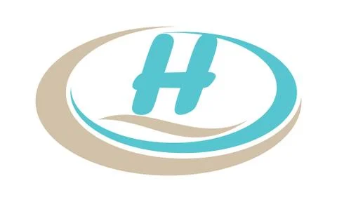 Swoosh Spa Beach Initial H Stock-Illustration