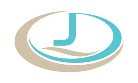 Swoosh Spa Beach Initial J Stock-Illustration