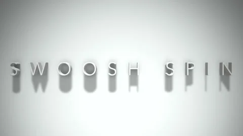 Swoosh spin 3D title animation with shadows on a white background Stock Footage 297568653