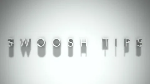 Swoosh tips 3D title animation with shadows on a white background Stock Footage 297568692