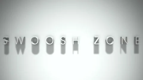 Swoosh zone 3D title animation with shadows on a white background Stock Footage 297568684