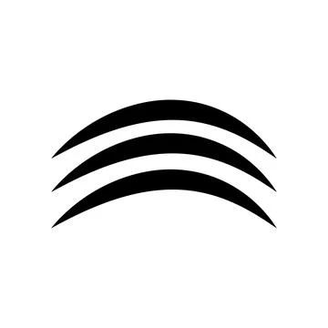 Swooshes logo on white Stock Illustration