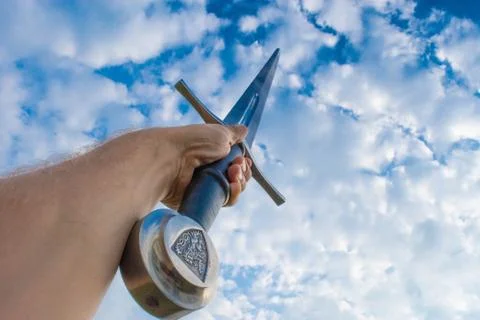 Sword in the air Foto stock