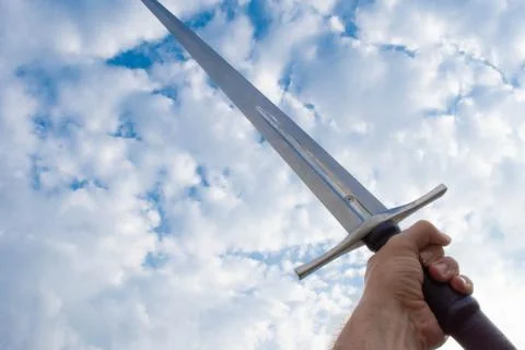 Sword in the air Foto stock