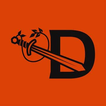 Sword Alphabet D Logo Stock Illustration