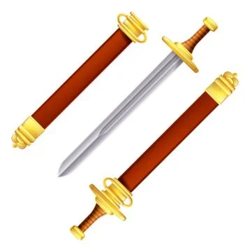 Sword and scabbard Illustration
