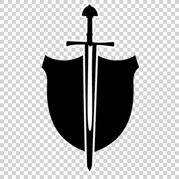 Sword and shield icon 10 Stock Illustration
