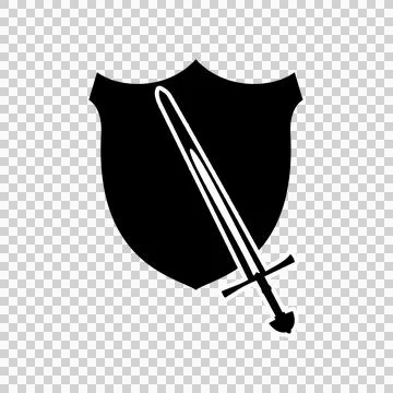 Sword and shield icon 13 스톡 일러스트
