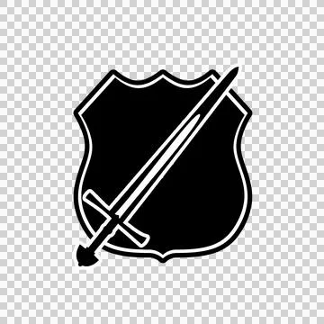 Sword and shield icon 21 Ilustração Stock