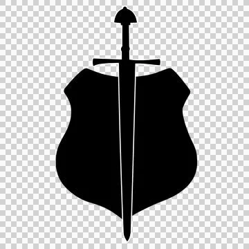 Sword and shield icon 23 스톡 일러스트