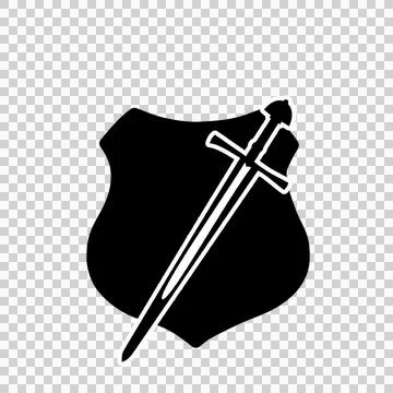 Sword and shield icon 26 스톡 일러스트