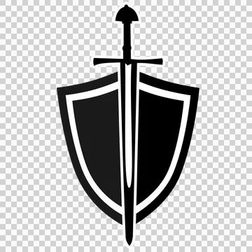 Sword and shield icon 3 Stock-Illustration