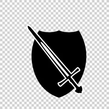 Sword and shield icon 33 스톡 일러스트