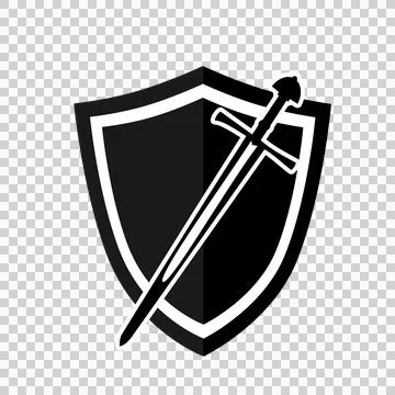 Sword and shield icon 4 스톡 일러스트