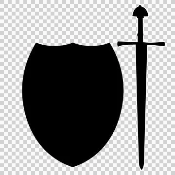 Sword and shield icon 40 Stock Illustration